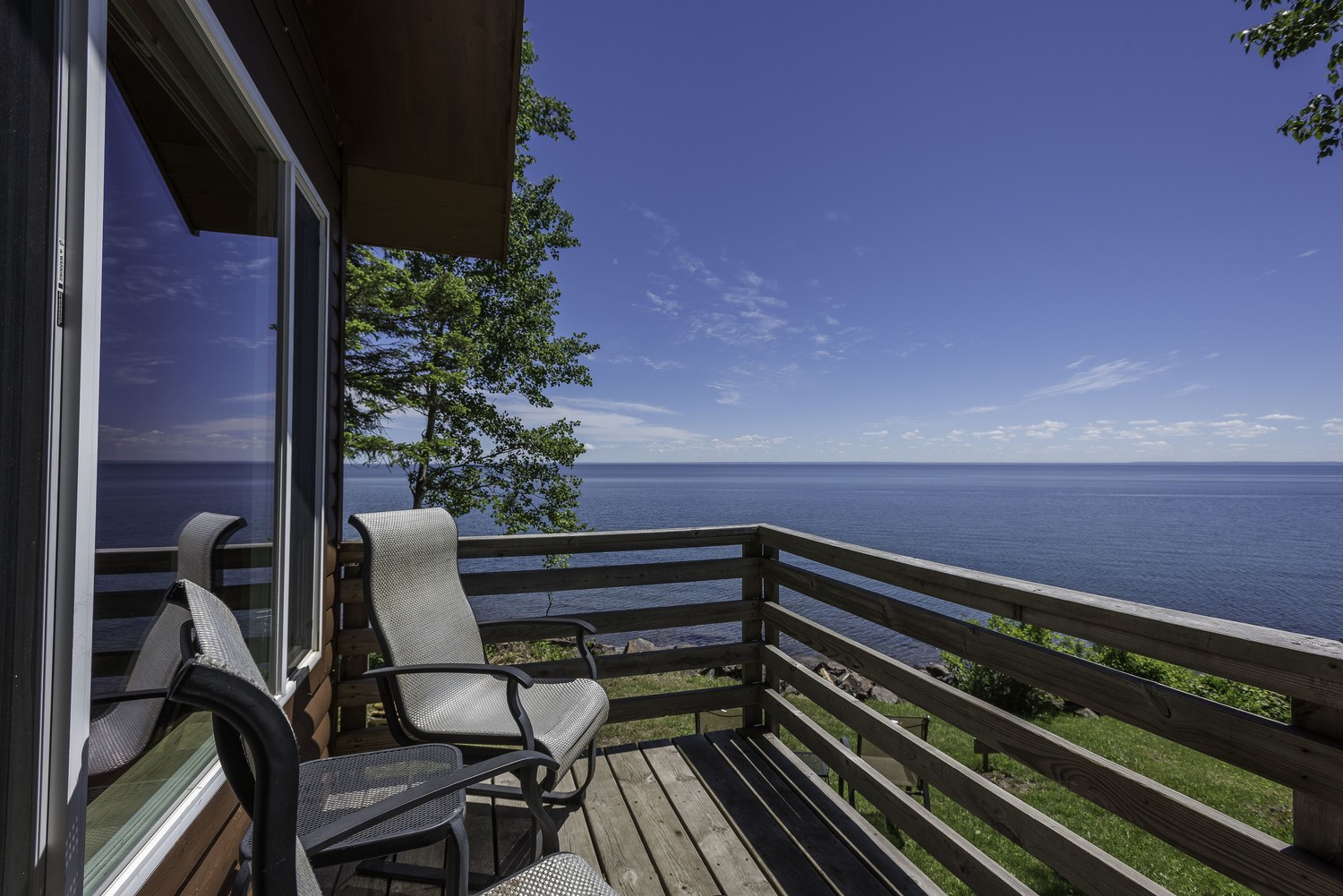 Stunning lake view from cabin deck